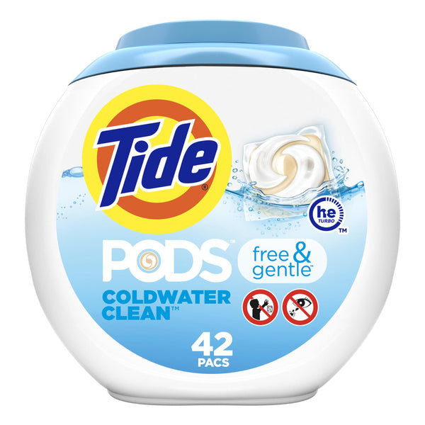 Detergente Para Ropa Tide Pods Free Y Gentle 42 Unidades Hipoalergénico