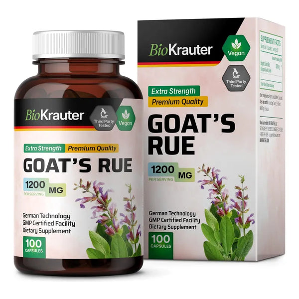 Capsulas De Lactancia 1200 Mg Goats Rue Natural Vegano