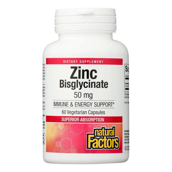 Bisglicinato De Zinc 50 Mg 60 Cápsulas Apoyo Inmunológico Y Energético