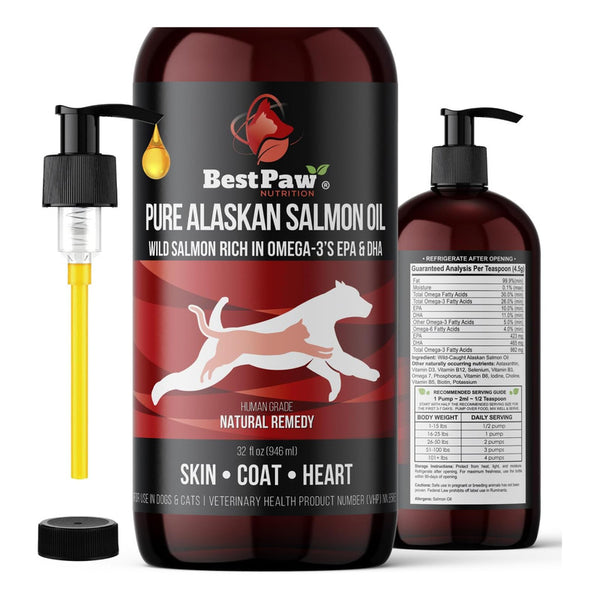 Aceite De Salmón Omega 3 Para Perros Y Gatos Piel Sana