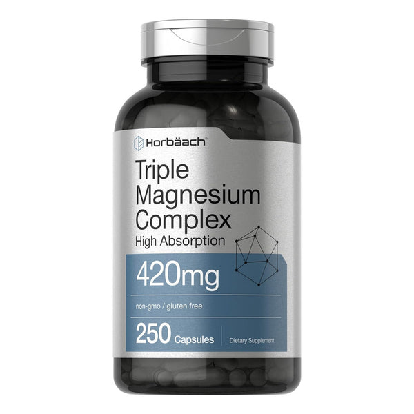 Supelmento De Magnesio Complex 420mg Horbaach De 250 Capsulas