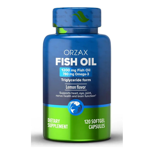 Aceite De Pescado Omega 3 1200 Mg Orzax Suplemento Epa Dha