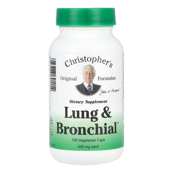 Capsulas De Formula Pulmonar Y Bronquial Dr Christophers Vegetarianas 400mg 100 Unidades