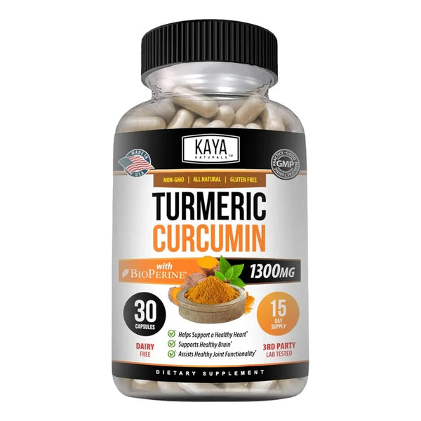 Capsulas De Curcuma Con Bioperina 1300 Mg Mejoran Movilidad