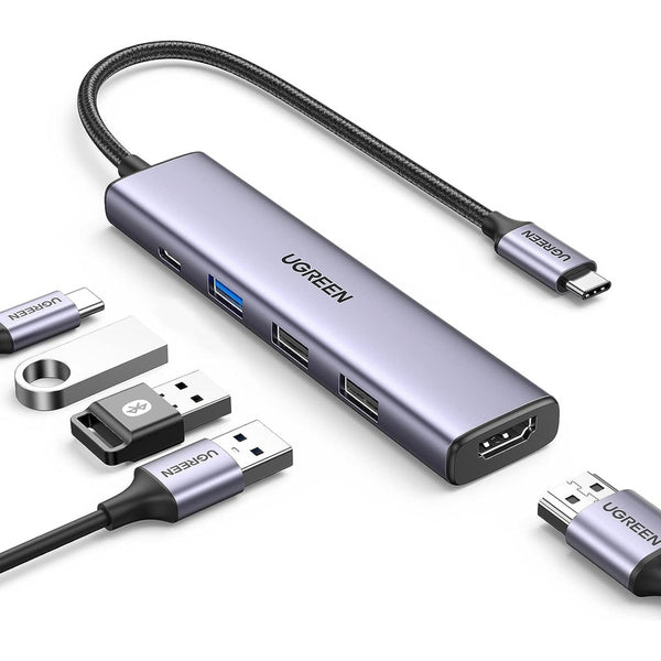 Adaptador Usb-c 5 En 1 Multipuerto Usb 3.0 4k 30hz 100w Multipropósito