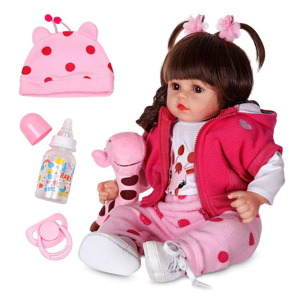 Muñeca Reborn Baby 45 Cm Suave Con Brazos Movibles Accesorios Incluidos Ideal Para Niños Y Coleccionistas