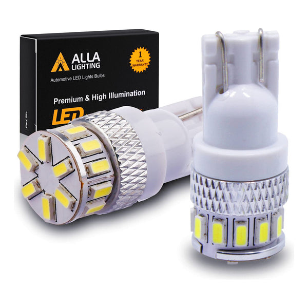 Bombillas Led T10 Alla Lighting Cuña 6014 W5W Superbrillantes Alta Potencia