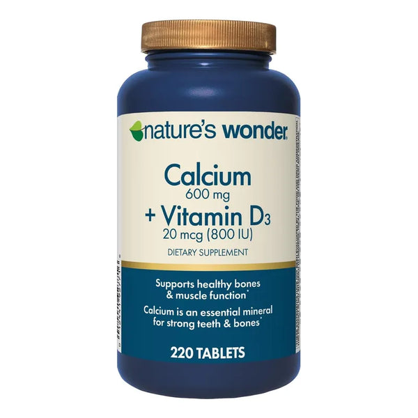 Calcio 600 Mg Vitamina D3 Salud Ósea 220 Tab Se Transforma En Bienestar