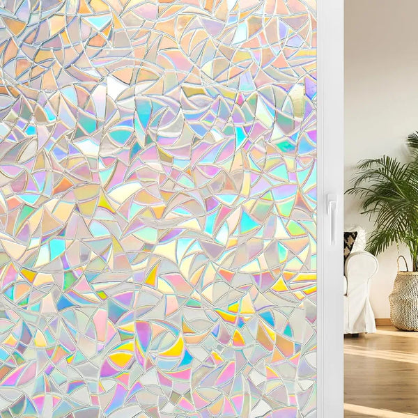 Lámina De Privacidad 3d Para Ventanas Decorativas Con Arco Iris