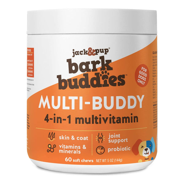 Multivitaminas Masticables Jack&Pup (60 unidades) Mejora la salud articular y el bienestar general de tu perro
