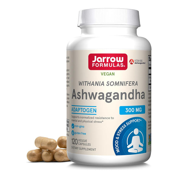 Capsulas Ashwagandha 300 Mg Jarrow Formulas Suplemento Vegano