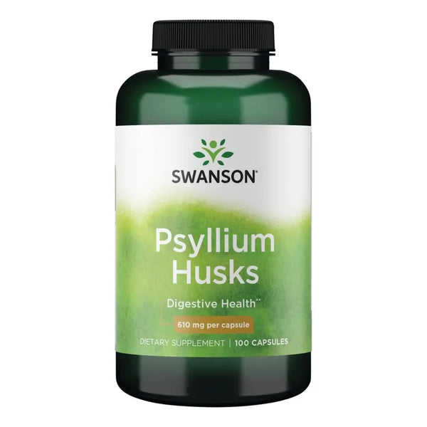 Cáscara De Psyllium 610 Mg 100 Cápsulas Fibra Natural De Swanson
