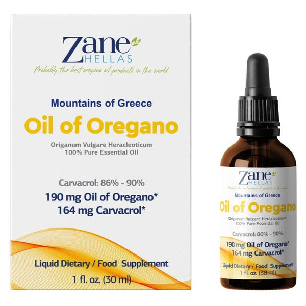 Aceite De Oregano Zane Hellas 100 Griego Puro 90 Carvacrol 30 Ml