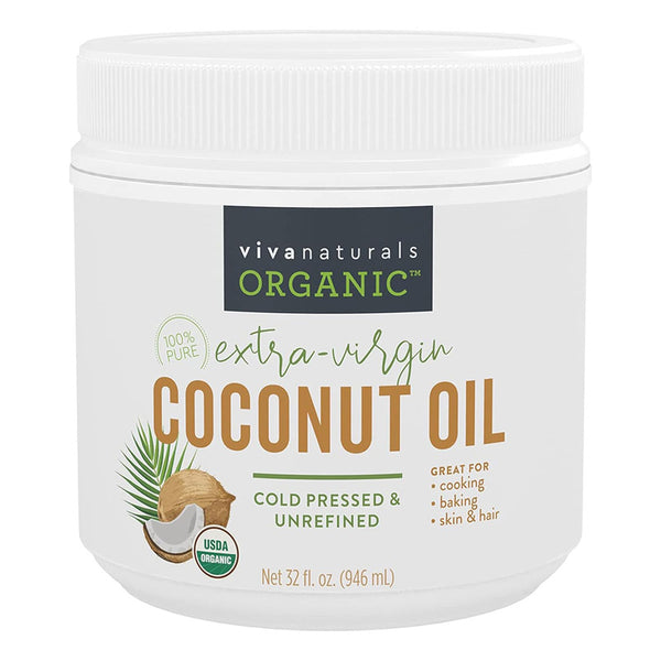 Aceite De Coco Organico Viva Lab 946 Ml Para Cocina Y Belleza