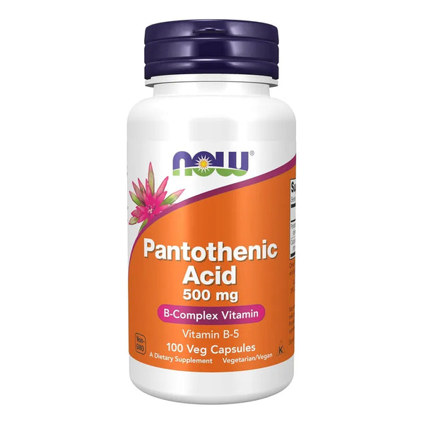 Ácido Pantoténico Now Foods 100 Cápsulas Para Energía Y Bienestar