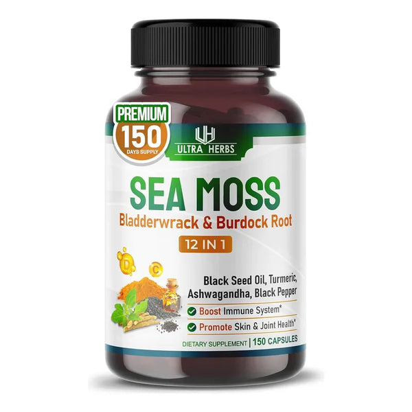 Capsulas Organicas De Musgo Marino Ultra Herbs Salud Y Energia