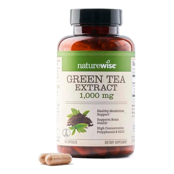 Capsulas Extracto Té Verde NatureWise 1000 Mg Salud Y Energia