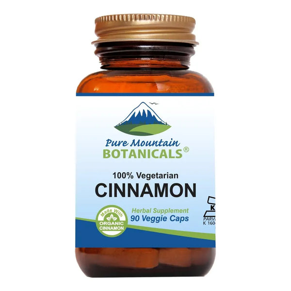 Cápsulas Canela Orgánica Kosher 1000mg Pureza Natural Veganas