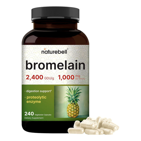 Bromelina 1000 Mg 240 Cápsulas Vegetales Suplemento Digestivo
