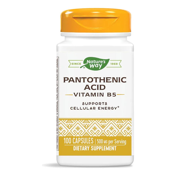 Acido Pantotenico 500 Mg Energia Celular Suplemento 100 Capsulas