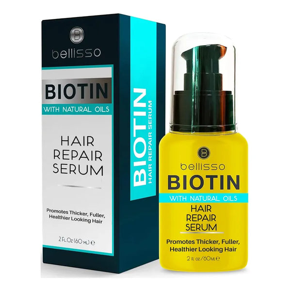 Capsulas Biotina Aceites Naturales Bellisso Suero Engrosar Cabello Volumen Intenso