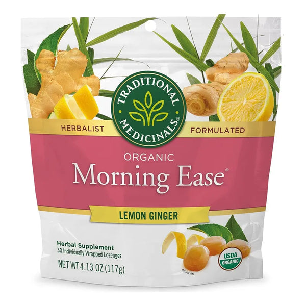 Pastillas De Jengibre Limon Organico Alivio De Nauseas 30 U