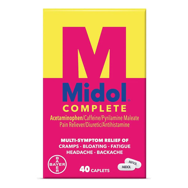 Alivio Menstrual Eficaz Cápsulas Midol Complete 24 Unidades Sin Dolor