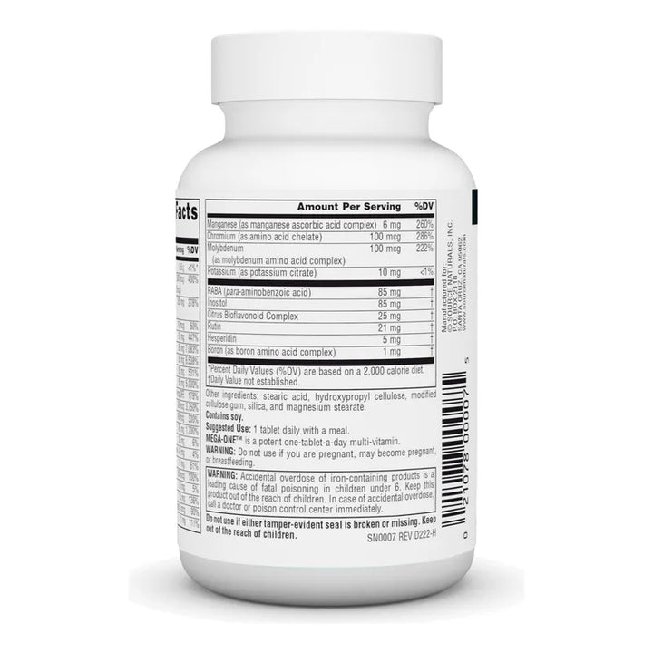 Mega One Multivitamina Con Minerales 30 Tabletas Alta Potencia ...