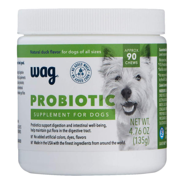 Suplemento Probiótico Masticable Para Perros Wag 90 Unidades Mejora Digestión