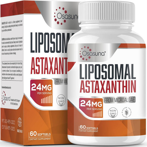 Astaxantina Liposomal Osasuna 24 Mg Maxima Absorcion 60 Capsulas
