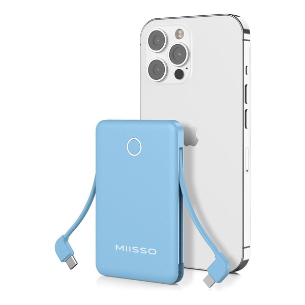 Banco De Energía Ultra Delgado 6000 Mah 3 Salidas Compacto