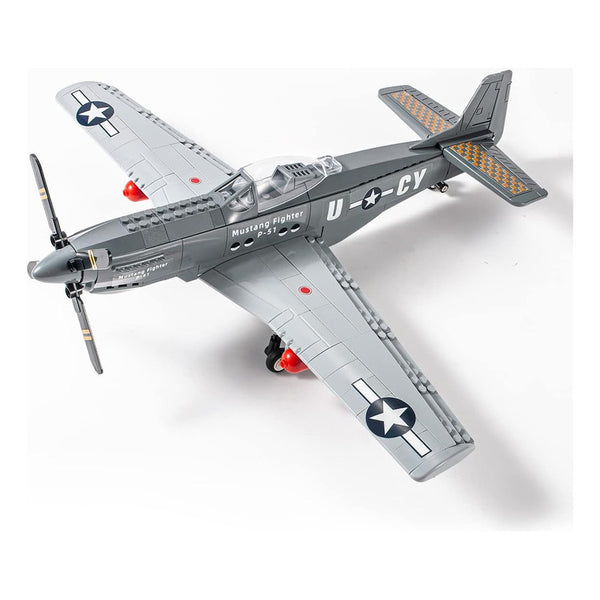 Juego Bloques Construcción P-51 Mustang 256 Piezas Avión Militar