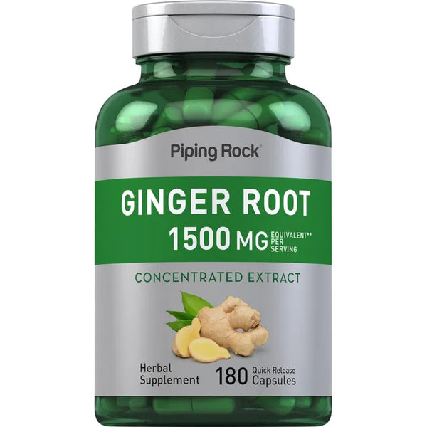 Raiz De Jengibre 1500 Mg 180 Capsulas Liberacion Rapida Natural