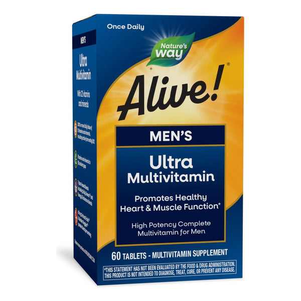 Multivitamínico Nature's Way Alive para Hombres 60 Tabletas Sin Gluten