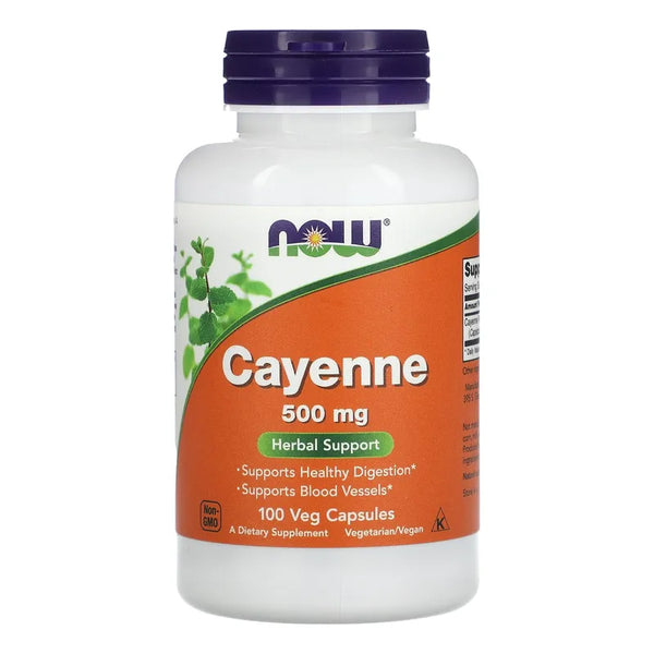 Cápsulas Cayena 500mg 100 Unidades Para Estimular El Metabolismo