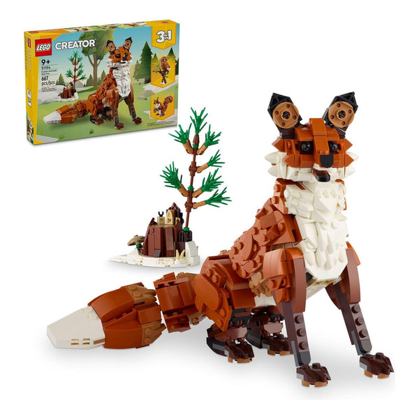 LEGO Creator 31154 Animales Del Bosque 3 En 1 Zorro Búho Ardilla Juguete Educativo