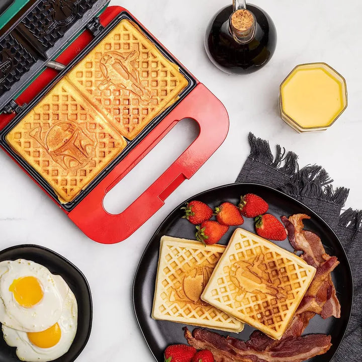 Wafflera Uncanny Brands Star Wars Boba Fett 2 Waffles 120v 750 Watts - Imagen 6