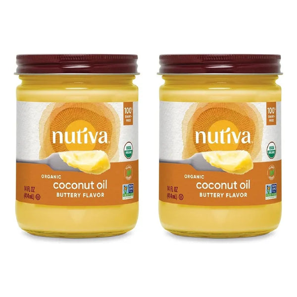 Aceite De Coco Organico Sabor A Mantequilla Saludable Vegano 400g X 2