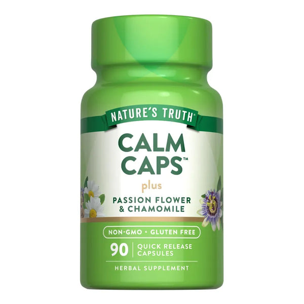 Capsulas Calmantes Naturales 90 Unidades Con Flor De Pasion Y Manzanilla
