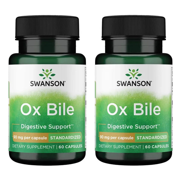 Bile De Buey Estandarizado 90 Mg 60 Cápsulas Swanson Salud Digestiva
