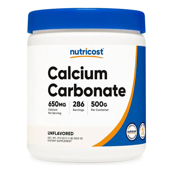 Carbonato De Calcio Polvo 500g Mejora Salud Osea Y Sin Gluten