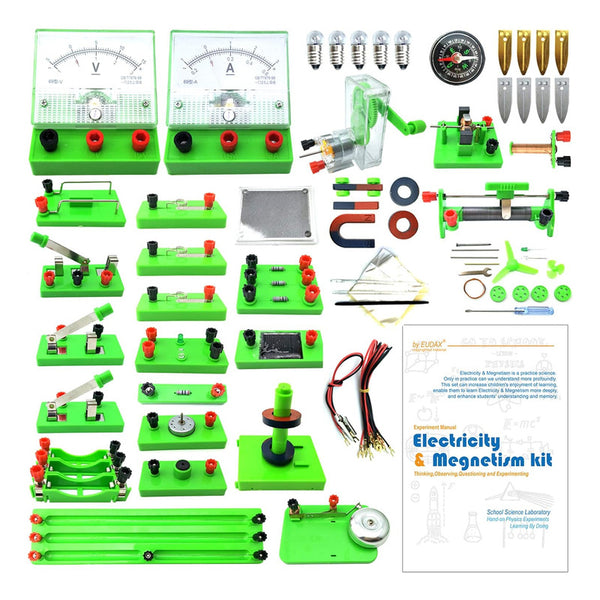 Kit De Electricidad Y Magnetismo 77 Componentes Experimentos Educativos