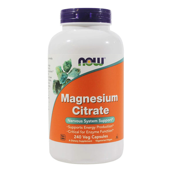 Citrato De Magnesio Now Apoyo Nervioso 240 Capsulas