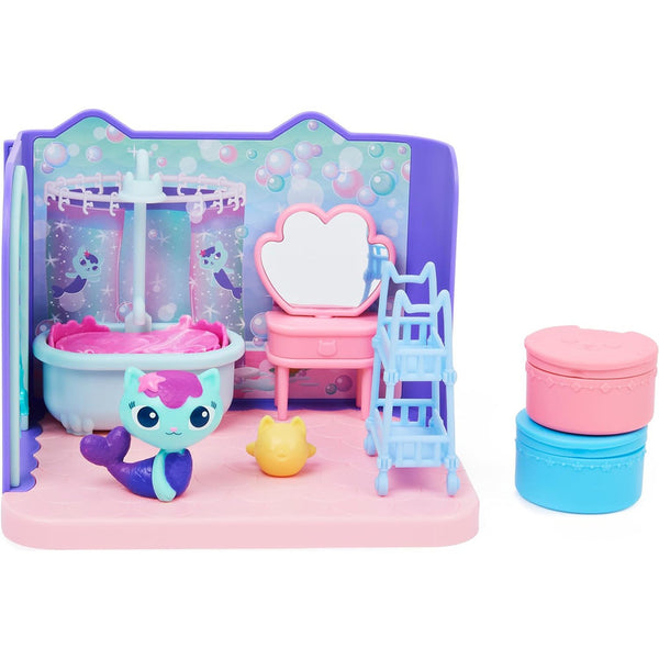 Gabby’s Dollhouse Baño Primp And Pamper Con Figura De Mercat Y Sorpresas