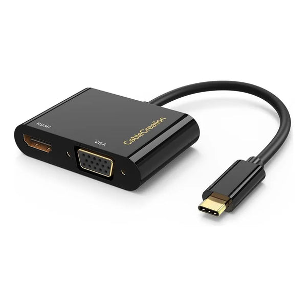 Adaptador Usb C Hdmi Vga Alta Definicion 20cm Para Conectar Facilmente