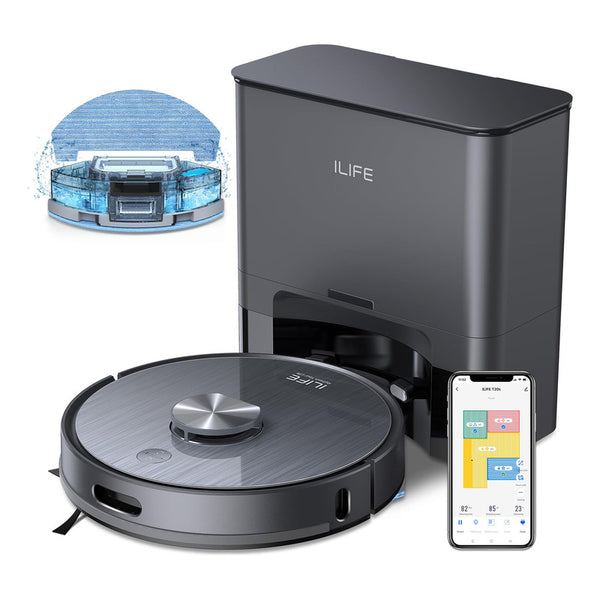 Robot Aspirador Ilife T20s Autovaciante Con Función De Aspirado Y Fregado
