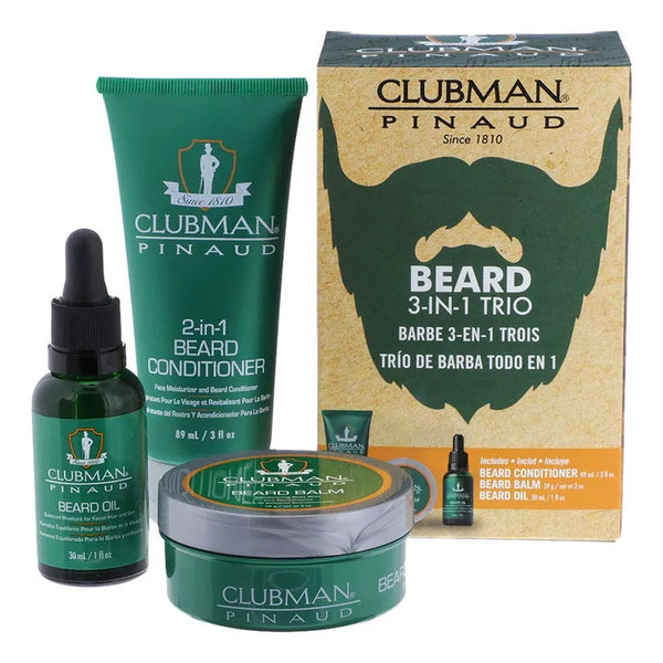 Clubman Pinaud Beard Kit Acondicionador Bálsamo Aceite Para Barba
