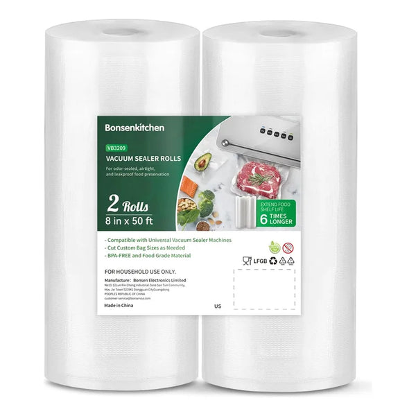 Bolsas Selladoras Al Vacio Bonsenkitchen Rollos 2 Unidades