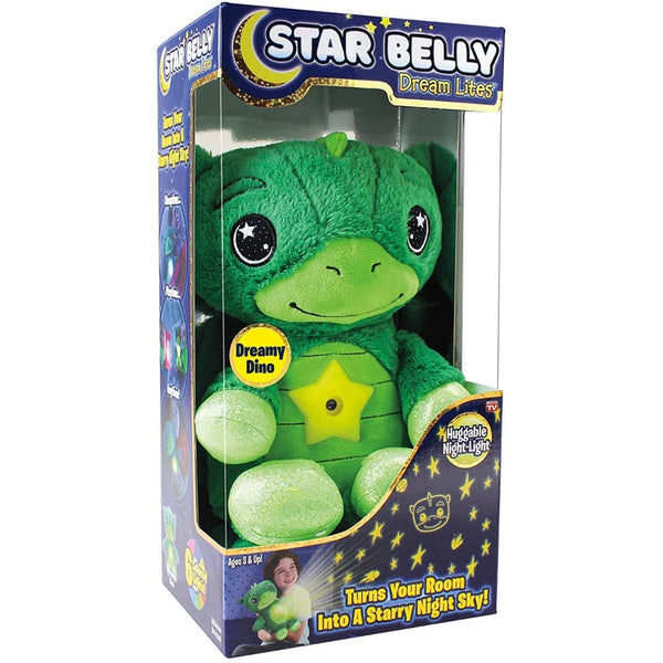 Ontel Star Belly Dream Lites Luz Nocturna Peluche Dinosaurio Verde 6 Colores