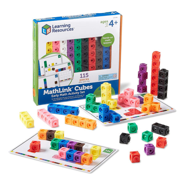 Learning Resources Cubos MathLink Juego de Actividades Matemáticas para Niños 4 Años+